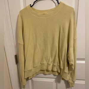 Aerie yellow crew neck sweatshirt - L